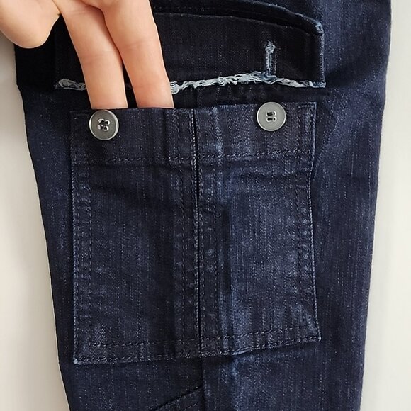 Levi's Women's Cargo Jeans Blue Denim Slim Skinny Zip Ankles Stretch Size 2M - Picture 7 of 14